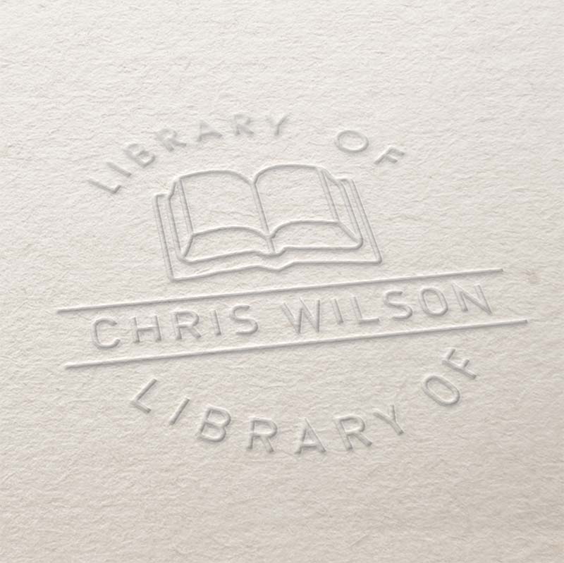 Personalized Embosser Book Stamp - from The Library of | Book Embosser |  Custom Embosser Stamp | Ex Libris Embosser | Personalized Embosser 